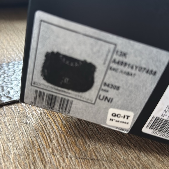 Chanel black leather chain around crossbody bag chunky silver hardware 8x6 - Picture 6 of 9